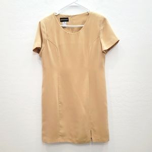 💕 Metro Style Tan Sheath Dress Women's Size 6 Petite